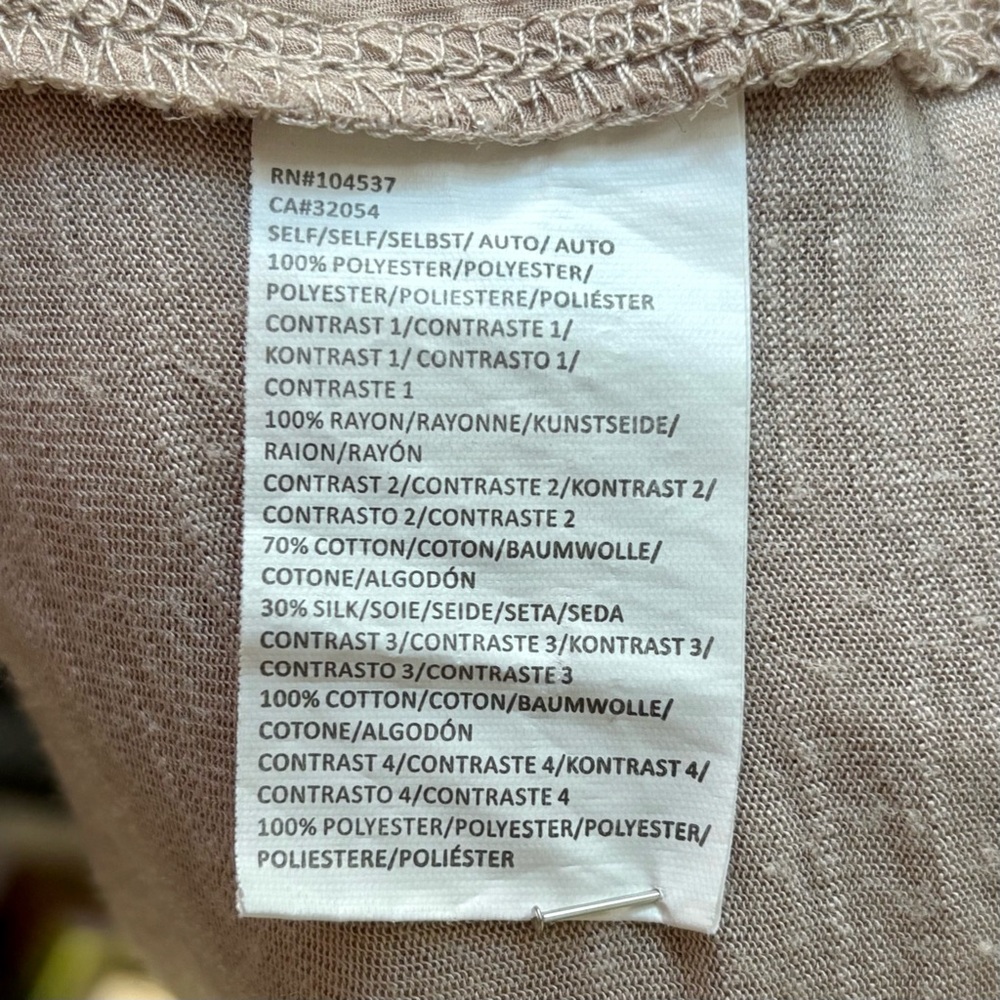 ANTHRO / TINY : Blush/Tan Stitch Henley Blouse - Picture 10 of 10